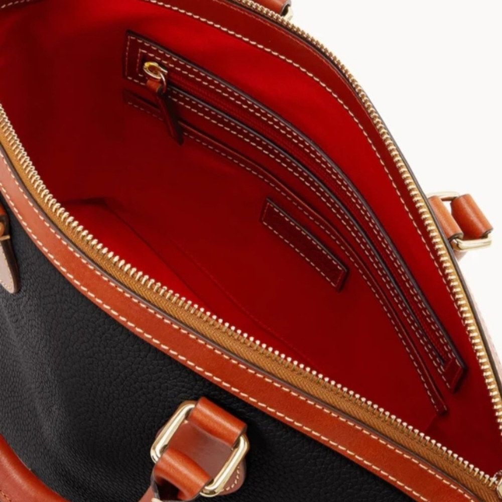 Dooney & Bourke Black and Brown Satchel - Picture 3 of 6